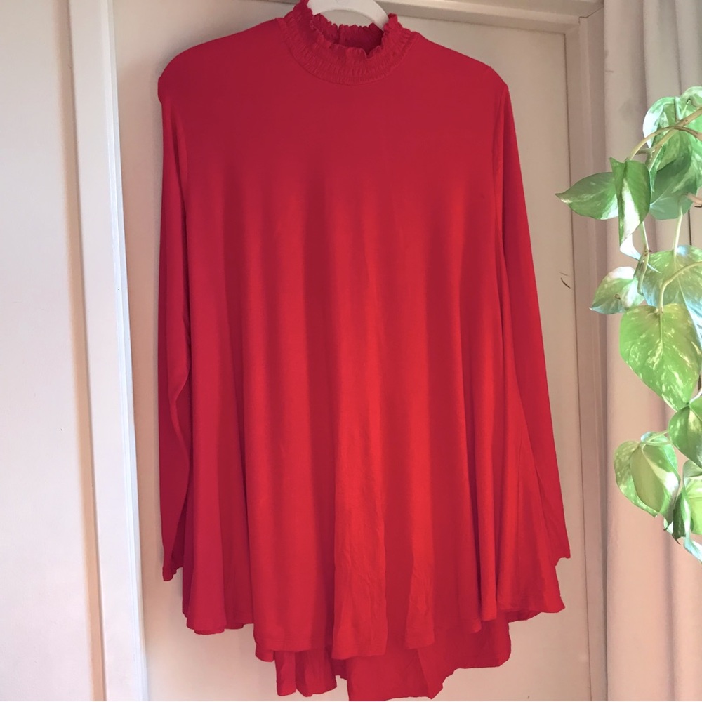 Lane Bryant Elegant Max Swing Top in red 18/20